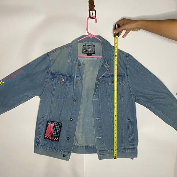 Brooklyn Cloth Open Your Mind Retro Graphic Denim Jean Jacket - Picture 3 of 9